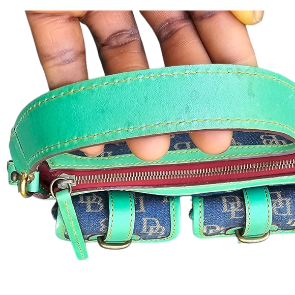 Dooney & Bourke Blue and Green Shoulder Bag - Picture 5 of 9